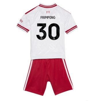 Liverpool Jeremie Frimpong #30 Uit tenue Kids 2026-27 Voetbalshirt Korte Mouw + Shorts Liverpool Jeremie Frimpong #30 Uit tenue Kids 2026-27 Voetbalshirt Korte Mouw + Shorts