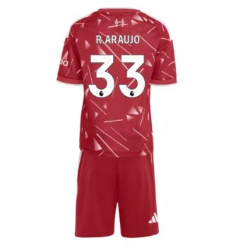 Liverpool Ronald Araujo #33 Thuis tenue Kids 2026-27 Voetbalshirt Korte Mouw + Shorts Liverpool Ronald Araujo #33 Thuis tenue Kids 2026-27 Voetbalshirt Korte Mouw + Shorts
