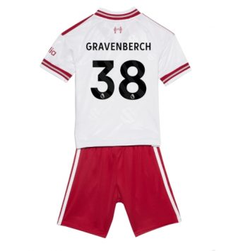Liverpool Ryan Gravenberch #38 Uit tenue Kids 2026-27 Voetbalshirt Korte Mouw + Shorts Liverpool Ryan Gravenberch #38 Uit tenue Kids 2026-27 Voetbalshirt Korte Mouw + Shorts