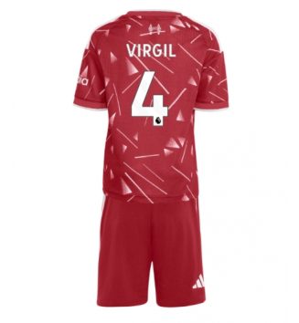 Liverpool Virgil van Dijk #4 Thuis tenue Kids 2026-27 Voetbalshirt Korte Mouw + Shorts Liverpool Virgil van Dijk #4 Thuis tenue Kids 2026-27 Voetbalshirt Korte Mouw + Shorts