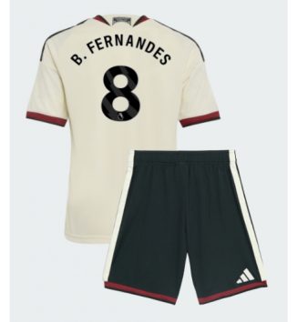 Manchester United Bruno Fernandes #8 Derde tenue Kids 2026-27 Voetbalshirt Korte Mouw + Shorts