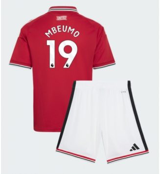 Manchester United Bryan Mbeumo #19 Thuis tenue Kids 2026-27 Voetbalshirt Korte Mouw + Shorts