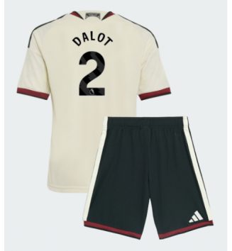 Manchester United Diogo Dalot #2 Derde tenue Kids 2026-27 Voetbalshirt Korte Mouw + Shorts
