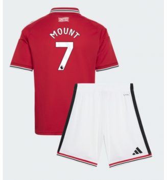 Manchester United Mason Mount #7 Thuis tenue Kids 2026-27 Voetbalshirt Korte Mouw + Shorts
