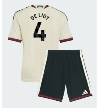 Manchester United Matthijs de Ligt #4 Derde tenue Kids 2026-27 Voetbalshirt Korte Mouw + Shorts