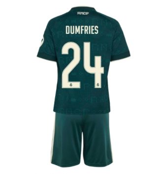 Real Madrid Denzel Dumfries #24 Uit tenue Kids 2026-27 Voetbalshirt Korte Mouw + Shorts