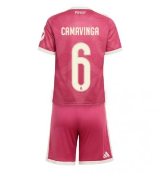 Real Madrid Eduardo Camavinga #6 Derde tenue Kids 2026-27 Voetbalshirt Korte Mouw + Shorts