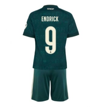 Real Madrid Endrick #9 Uit tenue Kids 2026-27 Voetbalshirt Korte Mouw + Shorts