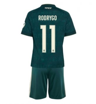 Real Madrid Rodrygo Goes #11 Uit tenue Kids 2026-27 Voetbalshirt Korte Mouw + Shorts