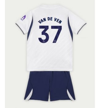 Tottenham Hotspur Micky van de Ven #37 Thuis tenue Kids 2026-27 Voetbalshirt Korte Mouw + Shorts