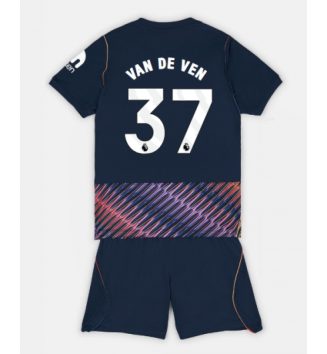 Tottenham Hotspur Micky van de Ven #37 Uit tenue Kids 2026-27 Voetbalshirt Korte Mouw + Shorts
