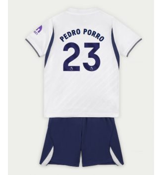 Tottenham Hotspur Pedro Porro #23 Thuis tenue Kids 2026-27 Voetbalshirt Korte Mouw + Shorts
