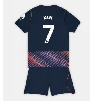 Tottenham Hotspur Xavi Simons #7 Uit tenue Kids 2026-27 Voetbalshirt Korte Mouw + Shorts